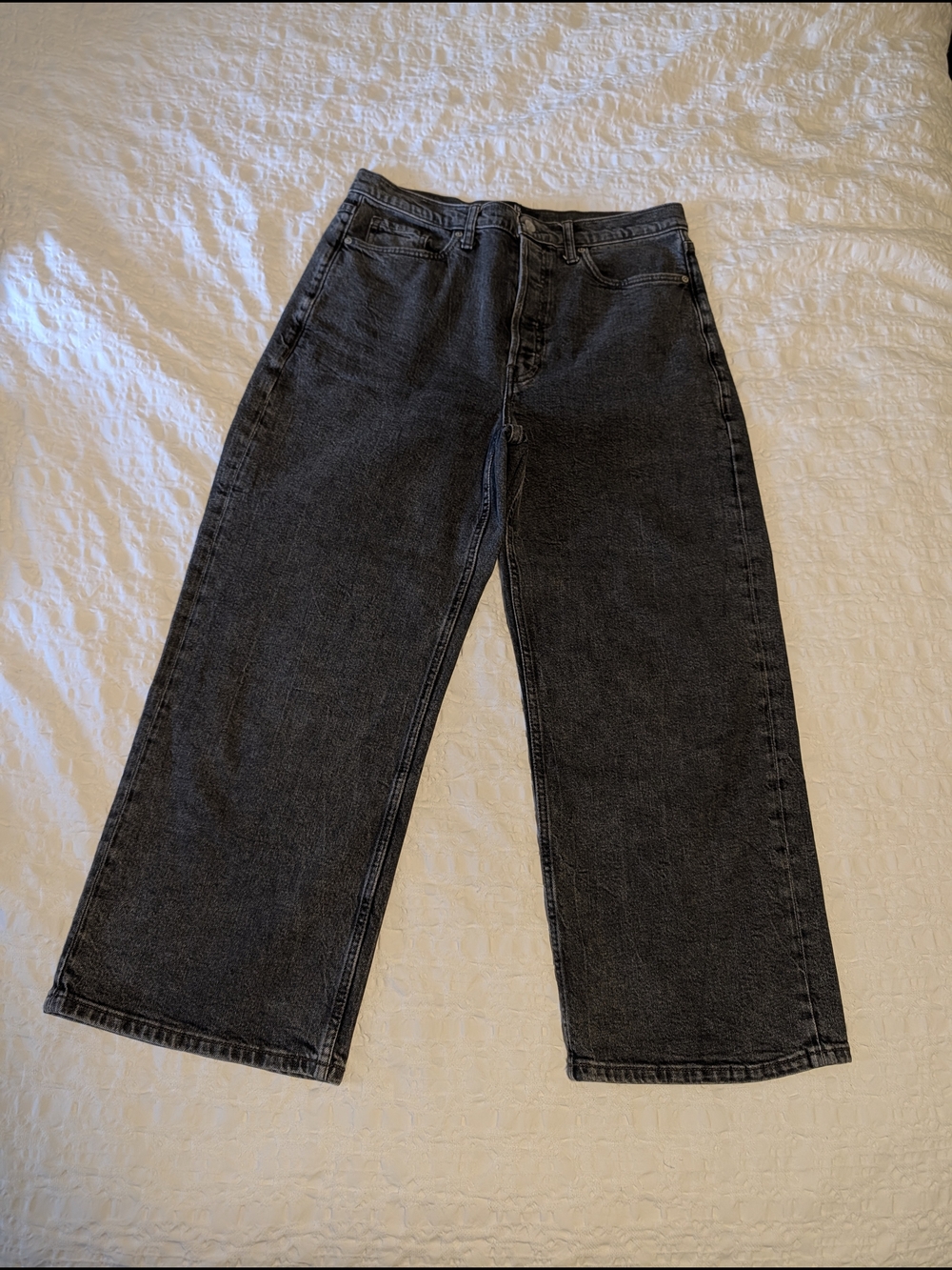 Banana Republic Straight-Leg Jeans in Washed Black